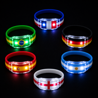 Bracelet LED Lumineux Pays | Édition Coupe du Monde 2026