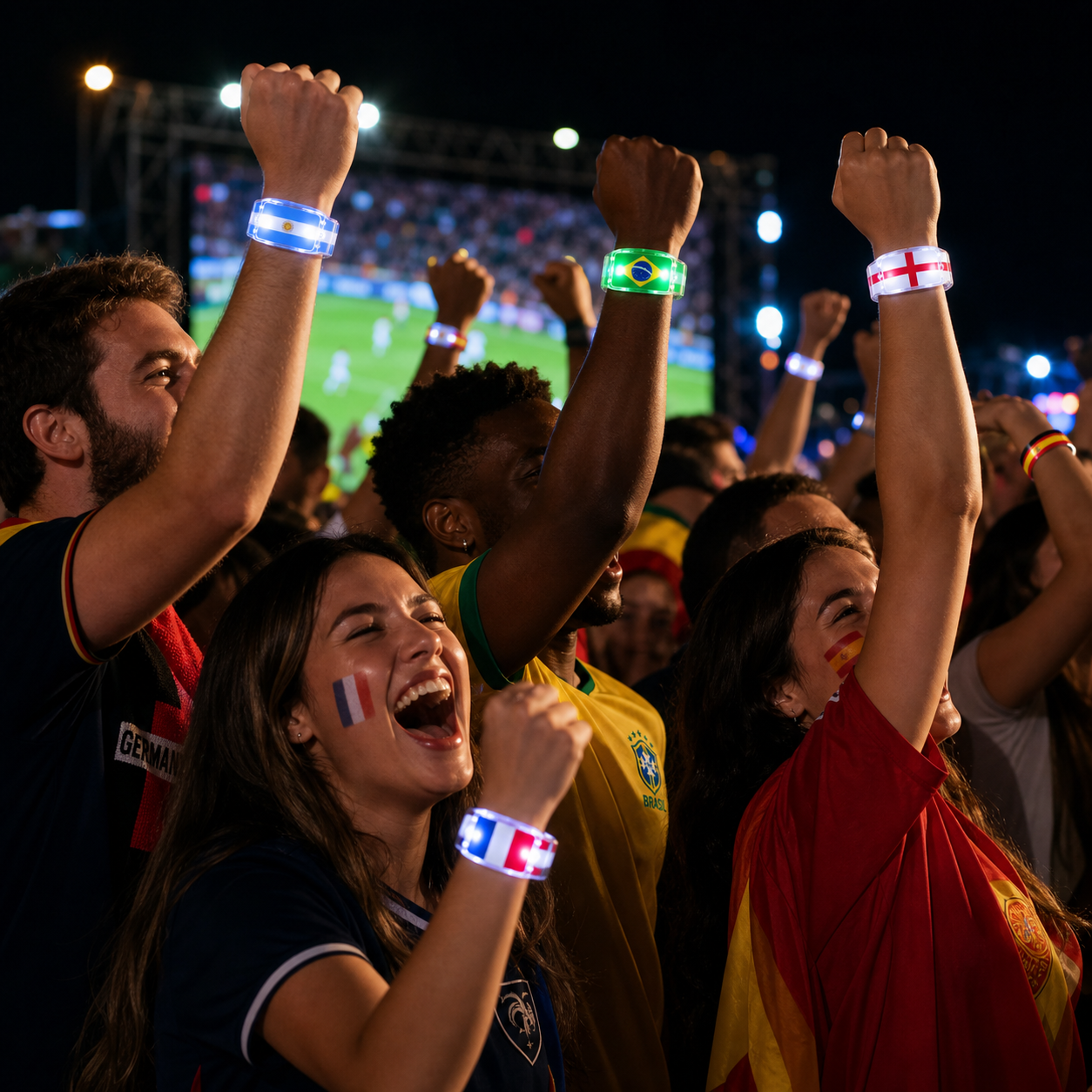 Bracelet LED Lumineux Pays | Édition Coupe du Monde 2026